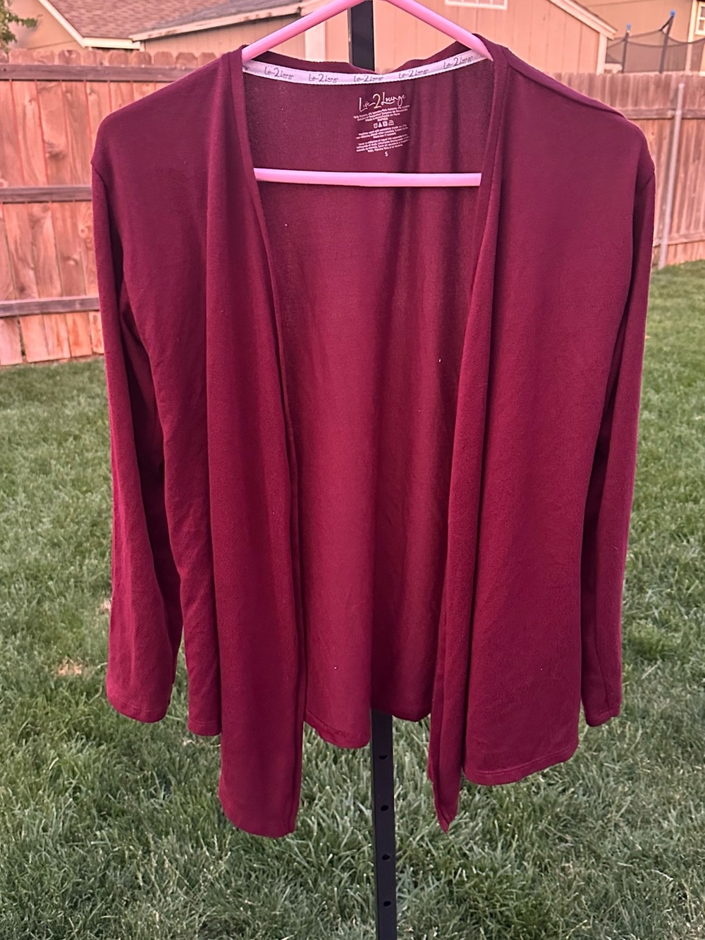 Small burgundy cardigan